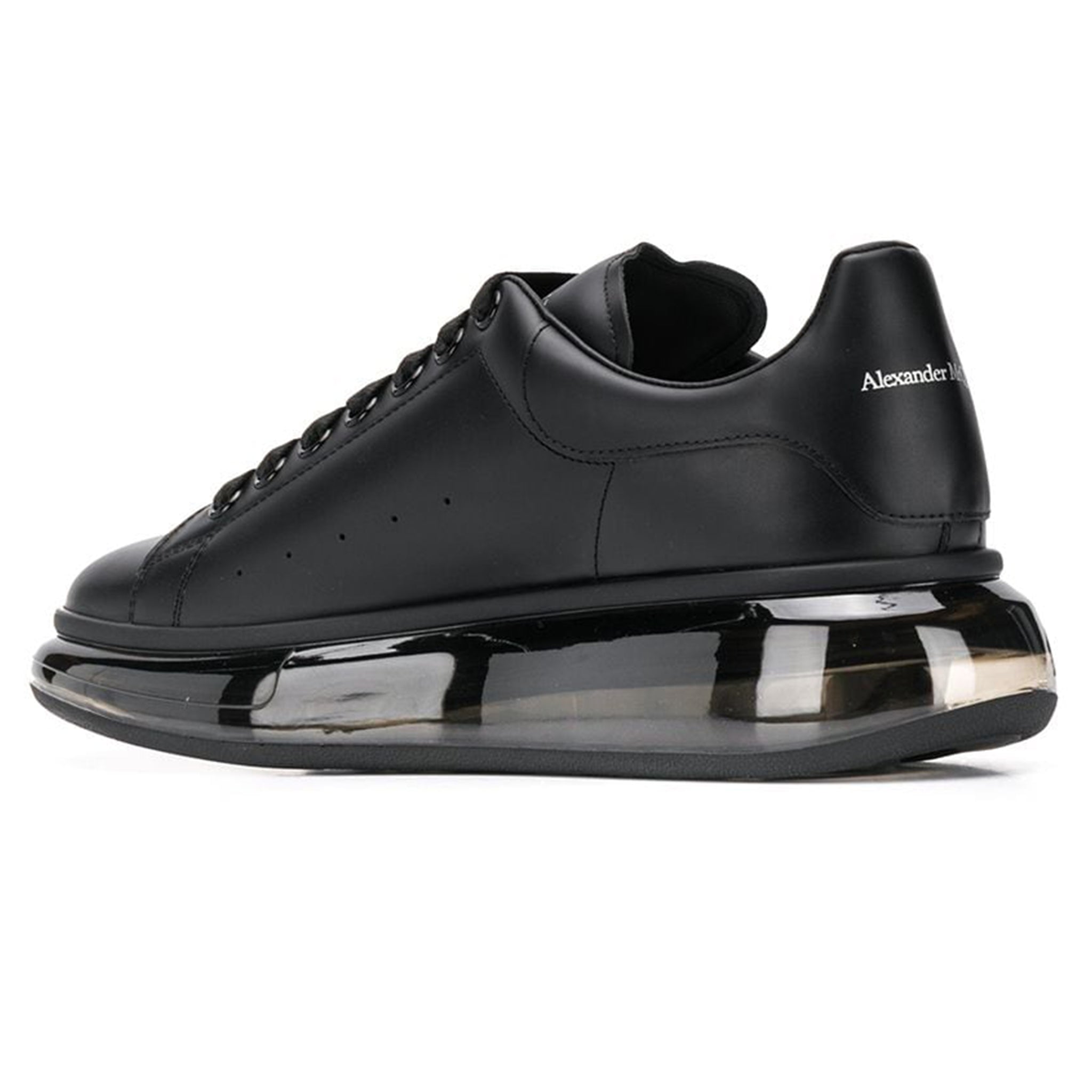 View of Alexander Mcqueen Raised Sole Black Bubble Sneaker
